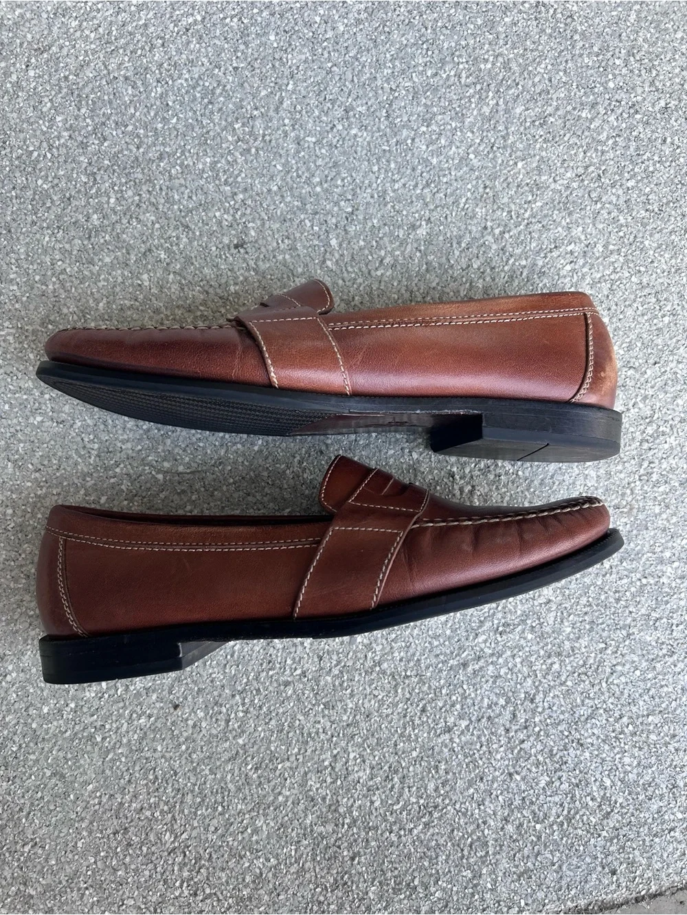 Cole Haan Men’s Brown Leather Douglas Penny Loafers 11W